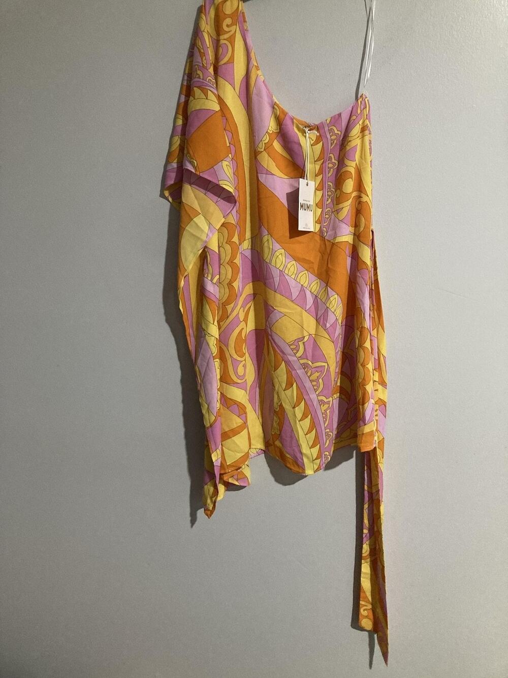 Show Me Your Mumu Dress Womens S Orange Slip Sundress Scoop Neck Rayon